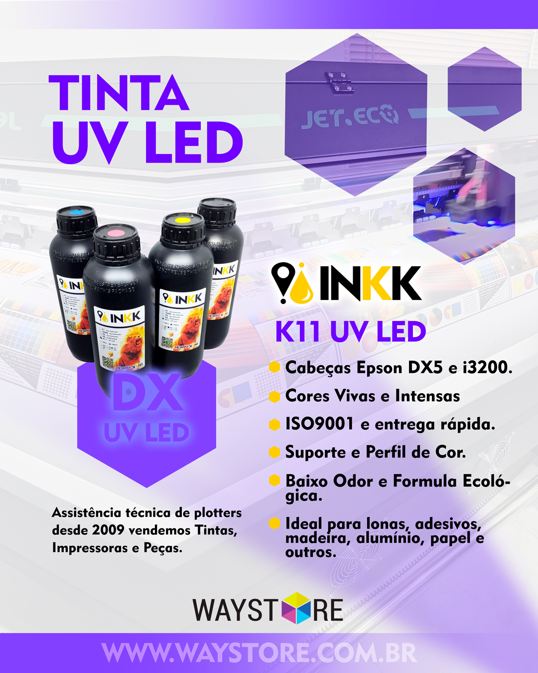 garrafas de inkk k1 eco solvente 